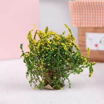 1 шт. кукольный домик своими руками украшение 1/12 кукольный домик миниатюрный разноцветный цветок куст зеленое растение цветок модель игрушка