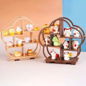 1 шт. кукольный домик своими руками аксессуары миниатюрный богу пустая полка мини-стенд для хранения модель игрушка сцена украшение Khaki