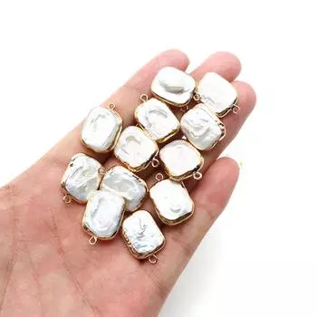 1 шт. кулон из искусственного жемчуга, нерегулярные квадратные подвески ручной работы для DIY женщин мужчин ожерелье браслет браслет ювелирные изделия аксессуары для рукоделия 16 22 см 1Pc/1622mm белый