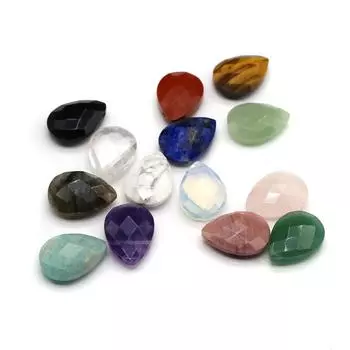 1 шт., кулон из натурального камня с ограненной каплей, богемная аура, лечебная энергия, драгоценные камни, подвески для подарков своими руками на праздники, ювелирные изделия для женщин и мужчин 1Pc/1813mm