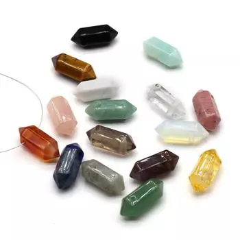 1 шт., кулон с кристаллом исцеления Рейки, энергетический натуральный камень агат, шестиугольные подвески для самостоятельного изготовления ожерелья, брелока, маятника, ювелирных изделий, аксессуаров 921 мм 1Pc/921mm