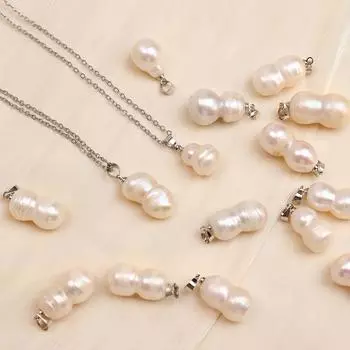 1 шт. кулон в стиле барокко пресноводный жемчуг в форме арахиса кулон для изготовления ювелирных изделий DIY ожерелье браслет аксессуар 10-12x20-25mm белый