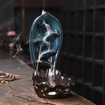 1 шт., курильница для благовоний «Водопад», керамический держатель для благовоний, домашний декор, креативный подарок для ароматерапии — идеальное украшение для дома!