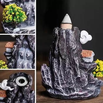 1 шт. курильница горы река водопад аромат камин зелёный