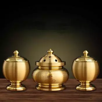 1 шт. Курильница из чистой меди, утварь для буддийского зала, благовония для храма, домашняя обстановка, молитва о благоприятности