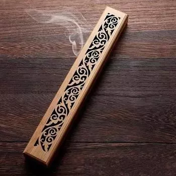 1 шт., курильница из натурального бамбука с подкладкой-деревянная коробка для ароматерапии для хранения и сжигания благовоний 3