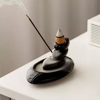 1 шт. курильница из сандалового дерева, керамическая подставка для благовоний в форме пагоды, заливная курильница