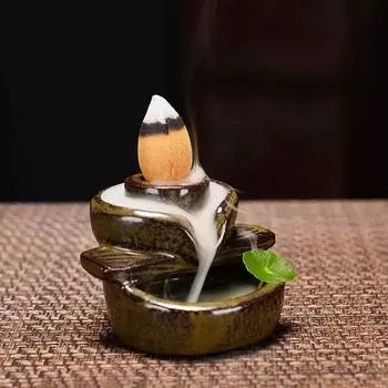 1 шт., курильница с водопадом, курильница с обратным потоком, мини-курильница Будды, держатель для благовоний с обратным потоком