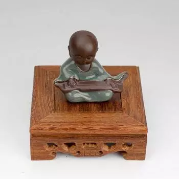 1 шт. куриное крылышко деревянная многоцелевая витрина ретро миниатюры основание бонсай полка для цветочных горшков ручная работа твердая древесина 8*8*3.8cm