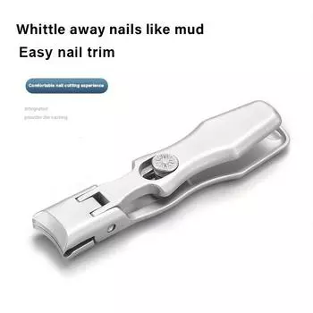 1 шт., кусачки для ногтей из нержавеющей стали, брызгозащищенные, с большим отверстием, портативные, для удаления омертвевшей кожи, триммер для кутикулы чёрный