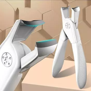 1 шт., кусачки для ногтей, триммер для ногтей, нержавеющая сталь, широкая челюсть, резак для ногтей, инструменты для маникюра и педикюра белый