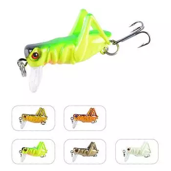 1 шт. Кузнечик 4 см/3 г насекомое гольян рыболовные приманки крючки поддельные приманки жесткая рыболовная погремушка бусина 3D глаз насекомые гольян микрообъекты color-1