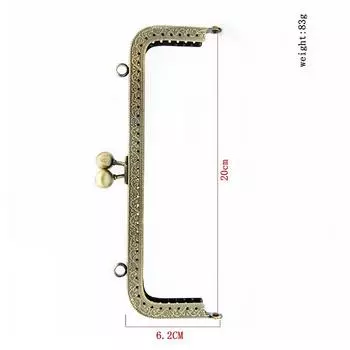 1 шт. квадратная глянцевая серебряная базовая металлическая рамка для кошелька с застежкой-поцелуем, аксессуары для сумок своими руками 8.5cm