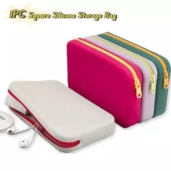 1 шт. квадратная силиконовая косметичка для хранения большой емкости дорожный держатель для кистей для макияжа портативный косметический водонепроницаемый органайзер