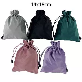 1 шт. квадратная сумка для хранения с завязкой, многоцелевая бархатная сумка для хранения игральных костей, покерных карт, хранения ювелирных изделий 14*18 см розовый