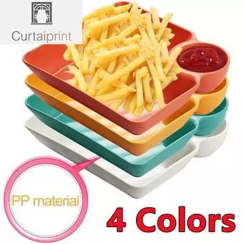 1 шт. квадратная тарелка для пельменей с уксусом, тарелка для закусок, креативная посуда с разделенным подносом, рождественская посуда белый