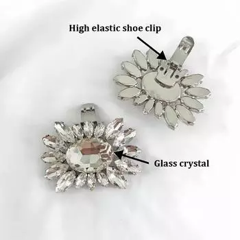 1 шт. квадратная застежка для обуви женская ленивая съемная обувь на высоком каблуке пряжка сделай сам цветок свадебная обувь зажим декор