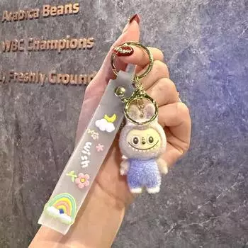 1 шт. Лабубу Каваи Овечка Брелок Мультяшный Мультяшный Трехмерная Кукла Студенты Школьный Рюкзак Подвеска Брелок для Ключей Автомобиля Подарки для Детей