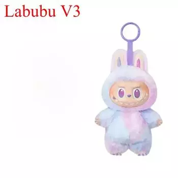 1 шт. Labubu V3 Макарон Монстры Присаживайтесь Вечеринка Виниловая кукла Одежда Подвеска Брелок Сюрприз Игрушка Сюрприз Пакет Брелоки