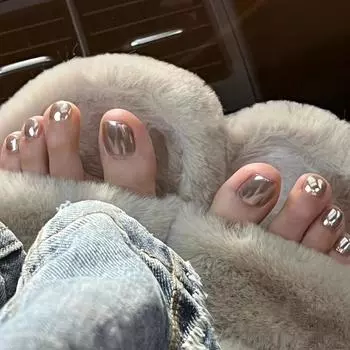 1 шт. лак для ногтей на ногах без запекания новый ins ветер стойкий не выцветающий нетоксичный интернет-знаменитость отбеливающий зеркальный лак для ногтей 15#