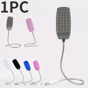 1 шт. лампа для чтения светодиодная USB лампа для книг ультра яркая гибкая для ноутбука, ноутбука, компьютера чёрный