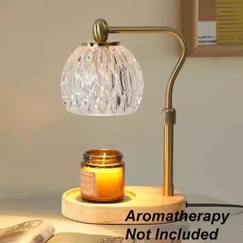 1 шт. Лампа-грелка для свечей, старинная стеклянная электрическая лампа-грелка для свечей с регулировкой яркости, таймером и регулируемой высотой/нагревом, таймер на 2-8 часов