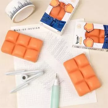 1 шт., ластик для мышц живота, мини-хлеб, меньше пыли, корректирующие инструменты для очистки, офиса, школы