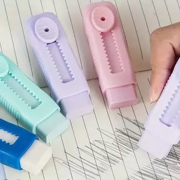 1 шт. ластик-макарон Push-Pull для рисования, письма и черчения - неабразивный, легко скользящий, школьные и офисные принадлежности фиолетовый