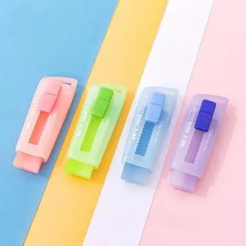 1 шт., ластик желеобразного цвета, меньше пыли, резиновые ластики из ПВХ для чистки карандашей, правильные канцелярские принадлежности, школьные принадлежности
