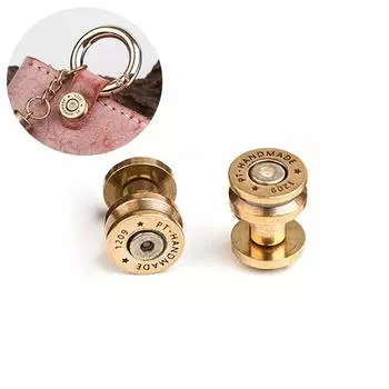 1 шт. латунная пряжка для сумки своими руками, круглая головка, пряжка для сумки, швейная фурнитура для кожаных изделий, застежка для сумки, прочные аксессуары 1pc