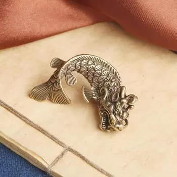 1 шт. латунные брелки с рыбой-драконом, подвески, брелки, подвески, брелки, украшения