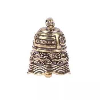 1 шт. латунный брелок с колокольчиком дракона для интерьера автомобиля, двойной дракон, играющий в бусы, колокольчик, латунный колокольчик, украшение для дома, кулон