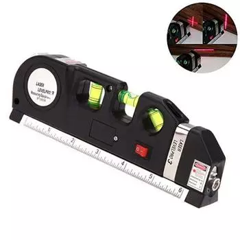 1 шт., лазерный уровнемер, метрическая линейка, прямая линия, горизонт, вертикальная измерительная лента чёрный