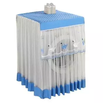 1 шт. Лебедь пыленепроницаемый кролик моющийся кружевной дышащий чехол для стиральной машины 60x60x85 см вышивка темно-синий