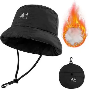 1 шт. Легкая складная мягкая теплая шапка женская зимняя водонепроницаемая кепка чёрный