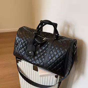 1 шт. Легкая сумка через плечо большой вместимости в стиле ретро, большая сумка для фитнеса, для путешествий, спорта, повседневного использования, командировки, плавания чёрный