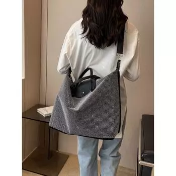 1 шт. Легкая вместительная сумка для фитнеса в стиле ретро, большая сумка на молнии, для путешествий, спорта, командировки, плавания