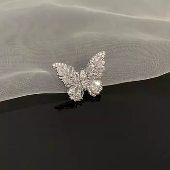 1 шт., легкие роскошные женские украшения в форме бабочки с цирконом, индивидуальный зажим для ушей Джокера