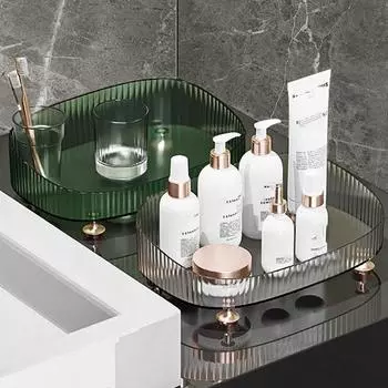 1 шт., легкий роскошный лоток для хранения ПЭТ, журнальный столик для гостиной, органайзер для раковины, полка для ароматерапии и косметики для духов