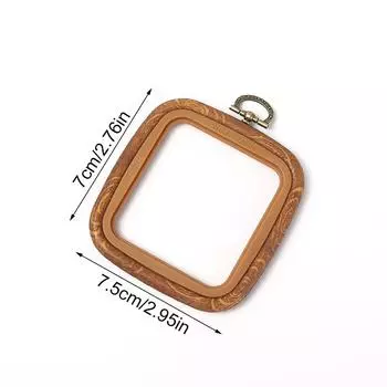 1 шт. Легкий швейный пяльцы для рукоделия, рамка для вышивки своими руками, пластиковые пяльцы с отделкой под дерево 7*7.5