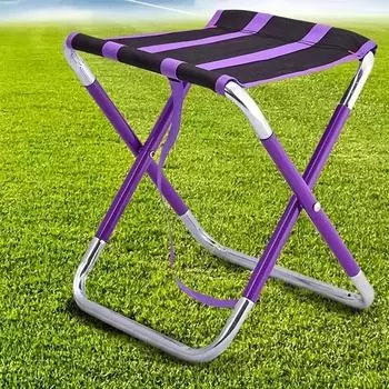 1 шт. легкий складной табурет из алюминиевого сплава, небольшой галстук для лошади, портативная складная маленькая скамейка для рыбалки, маленький табурет Purple small size