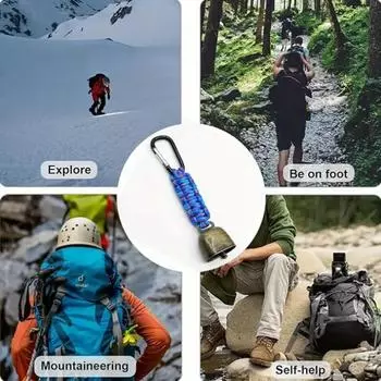 1 шт., легко подвешиваемый на веревке, прочный, безопасный колокольчик для походов, металлический колокольчик для медведя, для улицы, доступно несколько вариантов