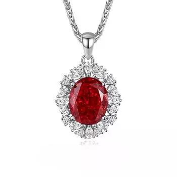 1 шт. Легкое роскошное полное бриллиантовое ожерелье для женщин, китайский красный высокоуглеродистый бриллиант 8A, ледяной цветок, циркон, ключичная цепочка, универсальная