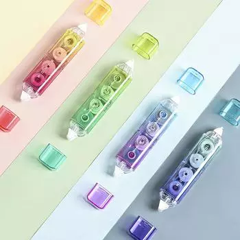 1 шт. Лента для постепенной коррекции цвета и клейкая лента Rainbow Design 2 в 1 двухсторонняя корректирующая и клейкая F7414 зелёный