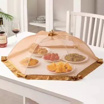 1 шт. летний чехол для остатков еды, защитный чехол от мух, складной чехол для уличной кухни, садовой вечеринки, барбекю, водонепроницаемые кухонные принадлежности 9.5cm серый