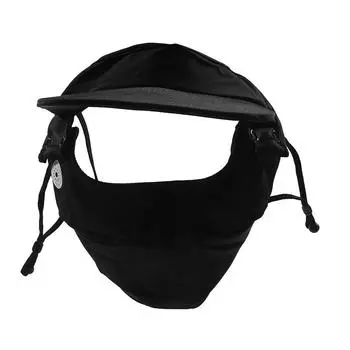 1 шт. Летняя маска из ледяного шелка с защитой от ультрафиолета, солнцезащитный крем для лица с полями, шляпы для защиты от солнца для езды на велосипеде чёрный