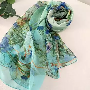 1 шт., летняя шаль, дышащая растительная элегантная тонкая солнцезащитная косынка, универсальный повседневный шарф
