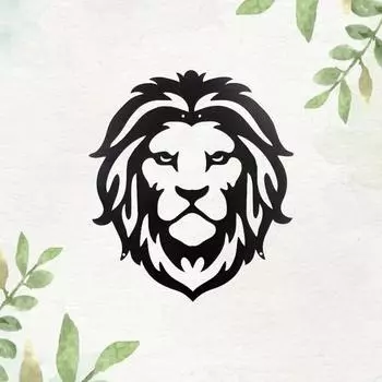 1 шт. Лев, черный металл, настенное искусство - подвесная скульптура для домашнего декора, уличная вывеска и подарок светло-серый