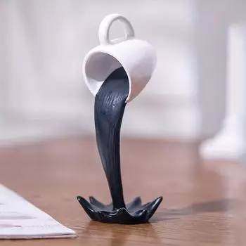 1 шт. левитационная кружка из смолы, текущая кофейная чашка, украшения из смолы для дома, кружка для кофе, опрокидывающиеся украшения