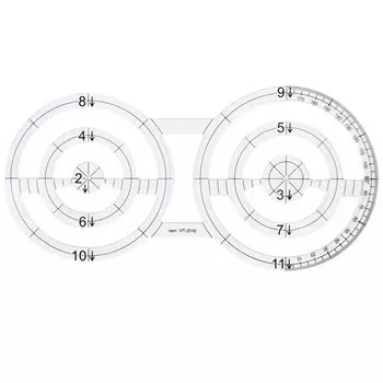 1 шт. линейка для квилтинга, двойная круглая акриловая линейка для квилтинга, инструменты для квилтинга «сделай сам», линейка для квилтинга